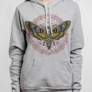 Death Head - Multicolor on Athletic Heather Women's Pullover Hoodie