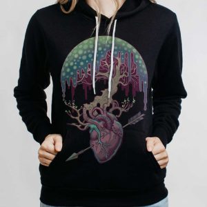Empathy - Multicolor on Black Women's Pullover Hoodie