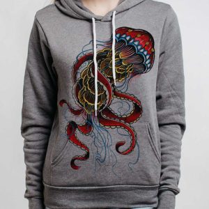 Jelly - Multicolor on Heather Grey Women's Pullover Hoodie