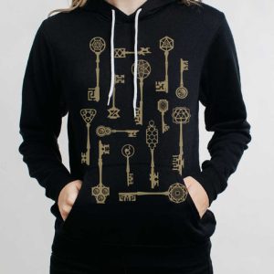 Keys - Multicolor on Black Women's Pullover Hoodie