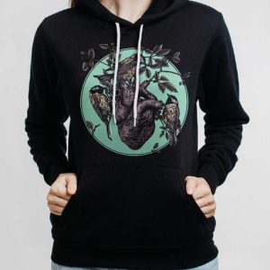 Rebirth - Multicolor on Black Women's Pullover Hoodie
