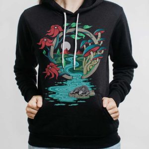Spirit Guide - Multicolor on Black Women's Pullover Hoodie
