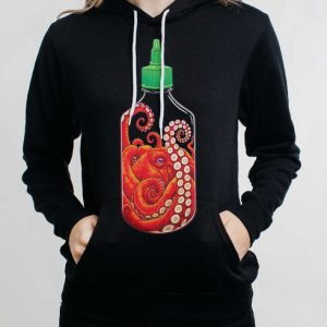 Srirachapus - Multicolor on Black Women's Pullover Hoodie